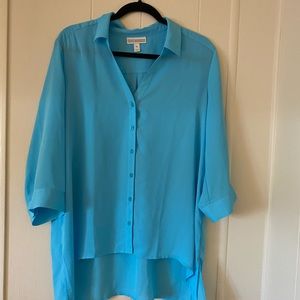 Dana Buchman Beautiful chiffon blouse, high-low